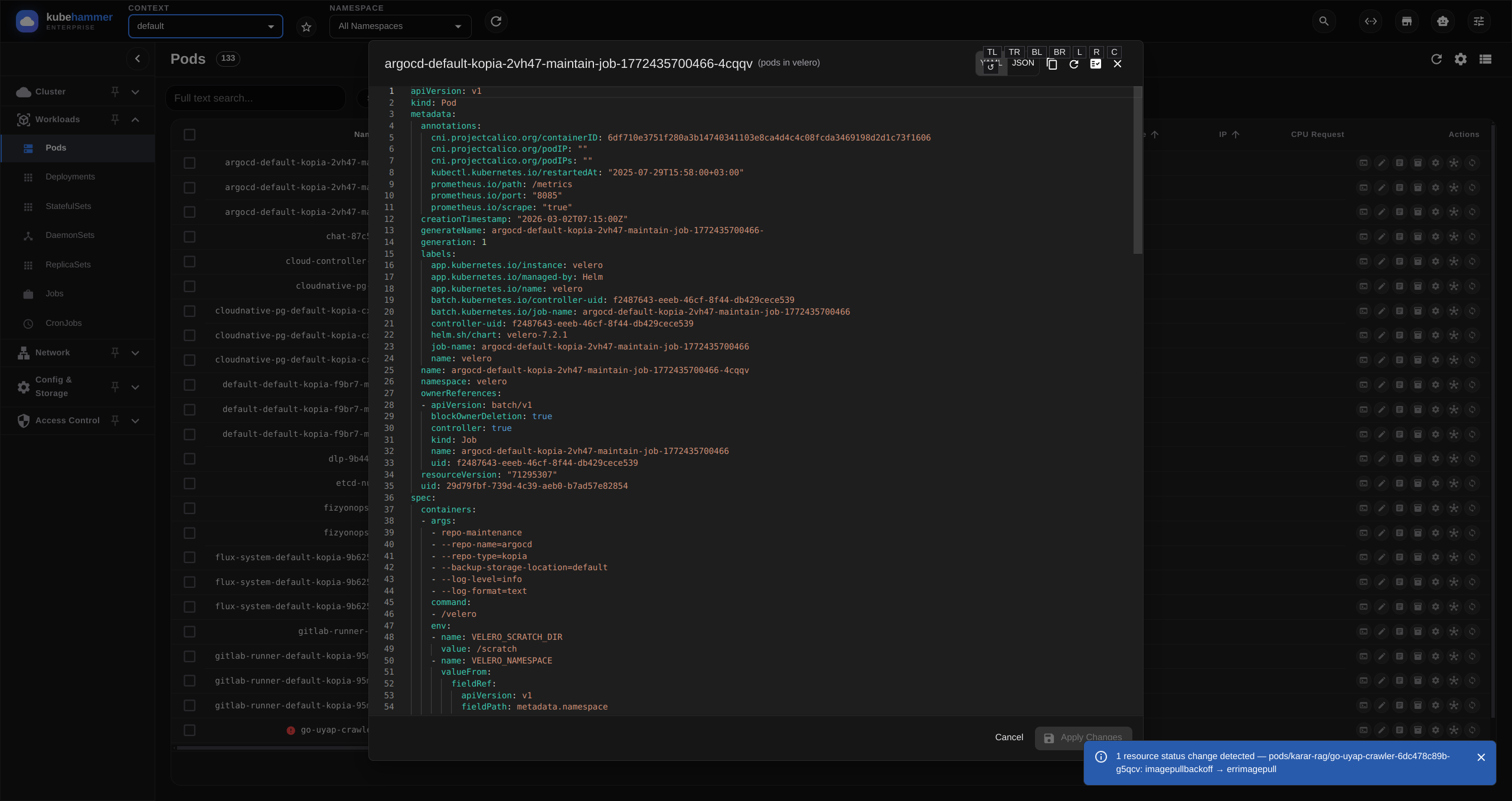 Monaco ile YAML Düzenleme — Kube Hammer